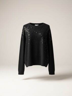 Vince Camuto Black Sequin Cozy & Bright Sweater Size XXL NWT MSRP $69